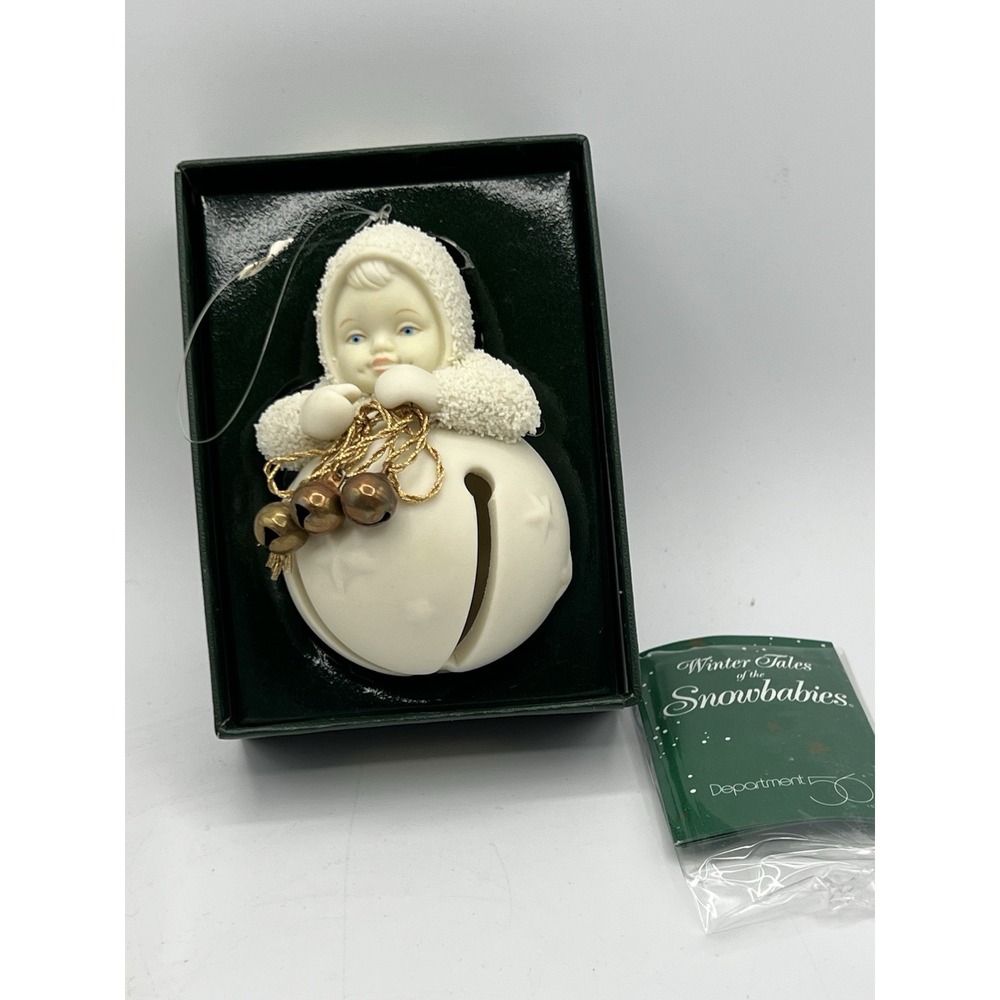 Dept‎ 56 Snowbabies Jingle Bell Jinglebaby Bell Bisque Ornament AD
